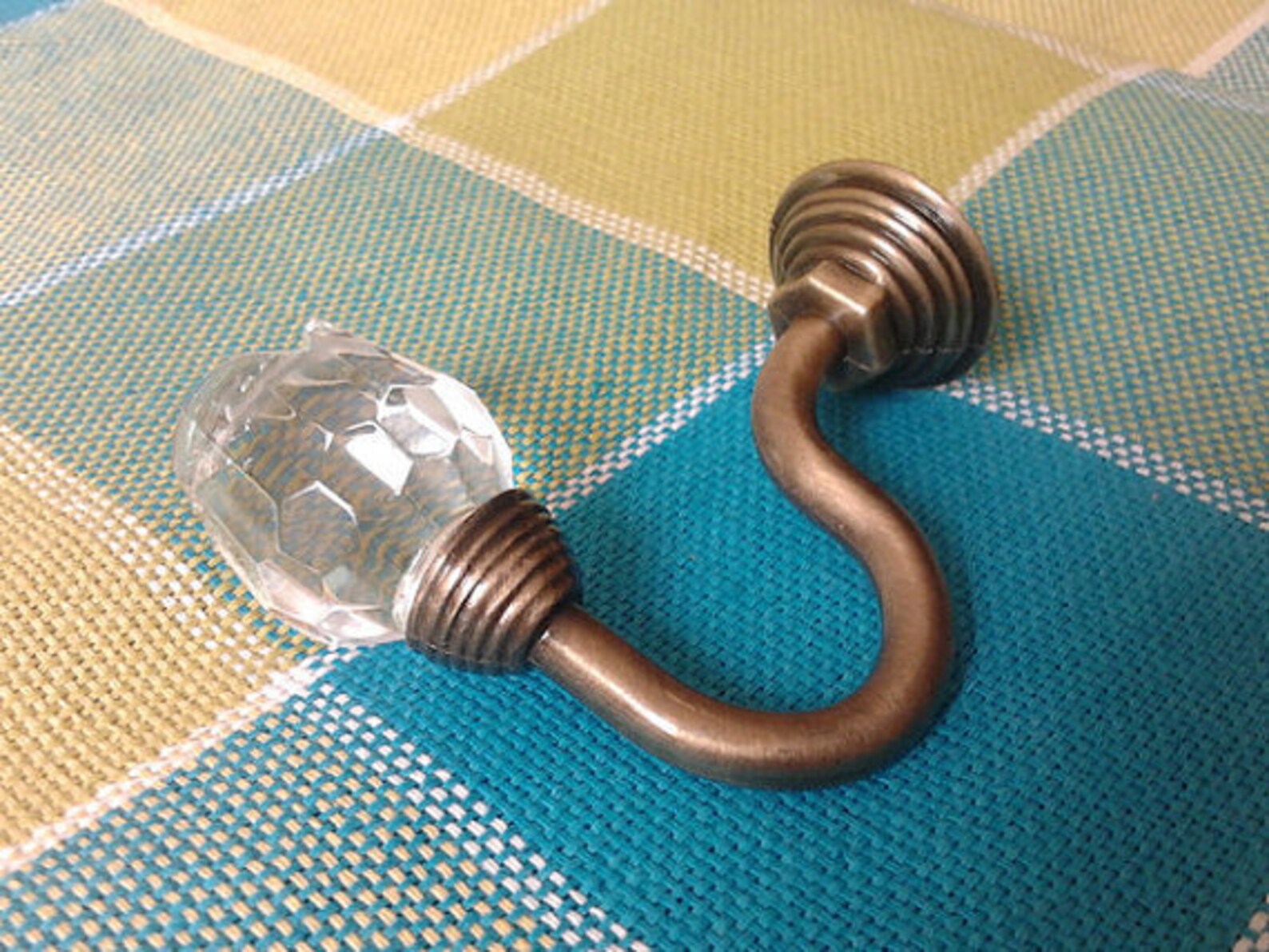 Rose Glass Wall Hooks Decorative Hooks Clear Crystal Black Etsy