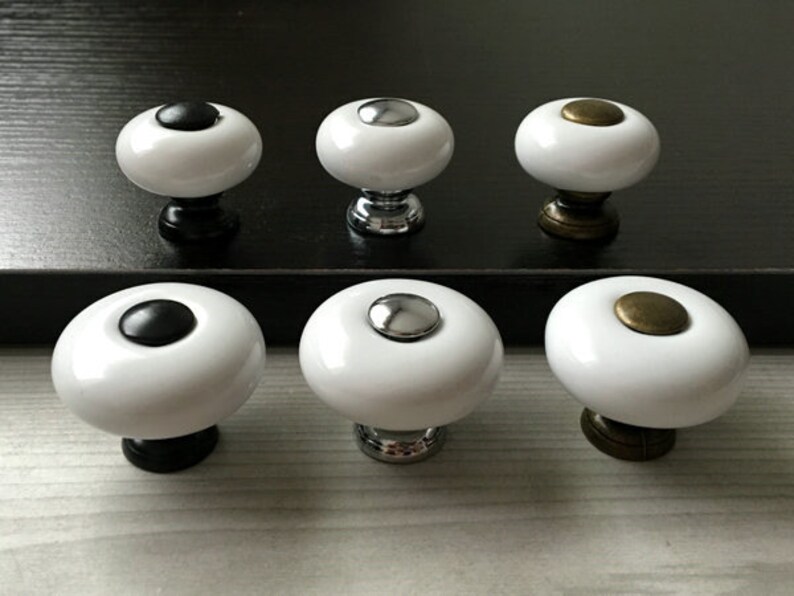Small Knob White Knobs Dresser Knob Ceramic Kitchen Etsy UK