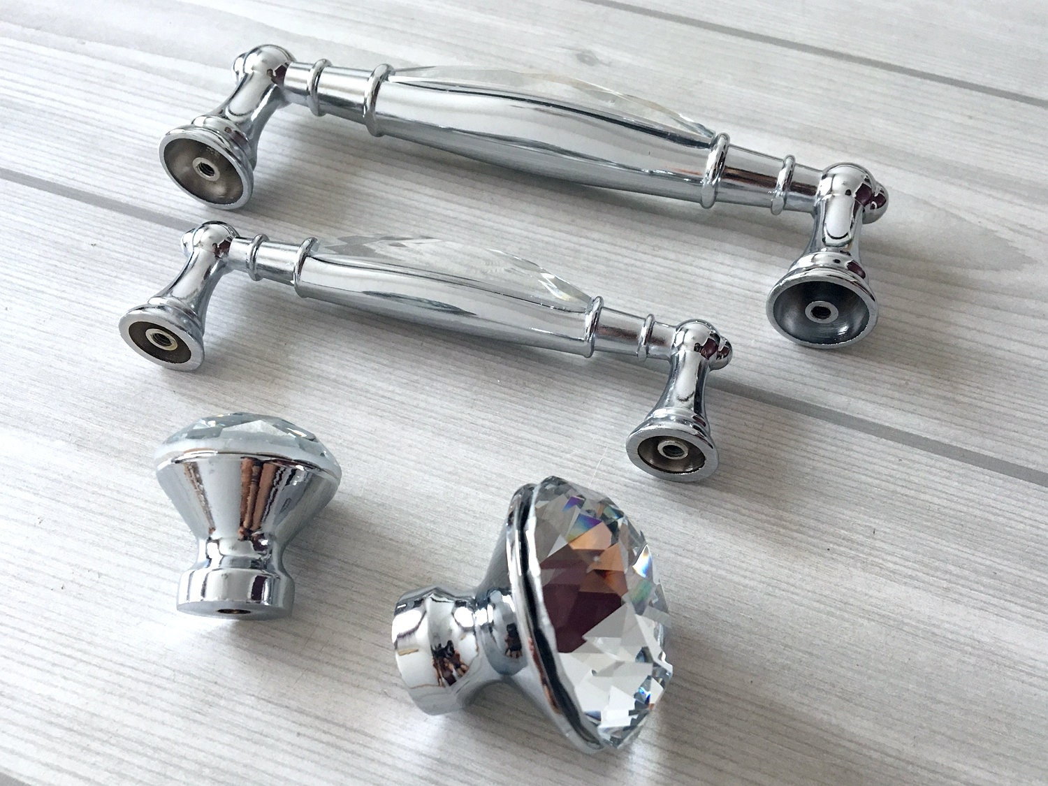 96 128 mm Kristall Schrank Türgriff Glas Möbel Griffe | Etsy