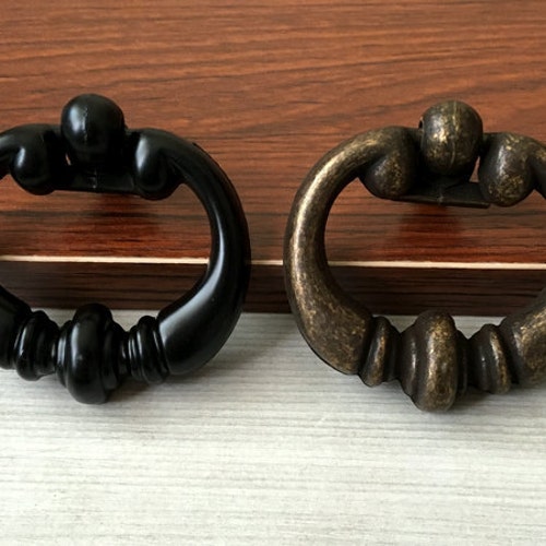 Black Drop Pull Drawer Knob Pull Handles Dresser Pulls Handle Etsy