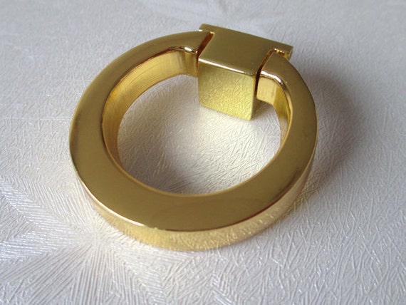 Gold Ring Pull Drop Cabinet Pulls Dresser Knobs Drawer Knob Etsy