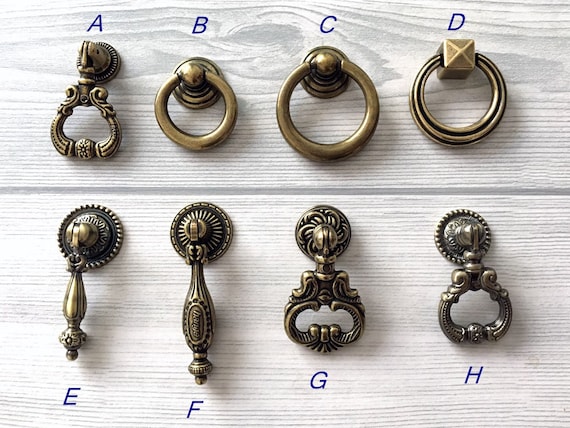 Vintage Style Drawer Knob Drop Ring Pendant Dresser Pull - Pendant Pulls Cabinet Hardware