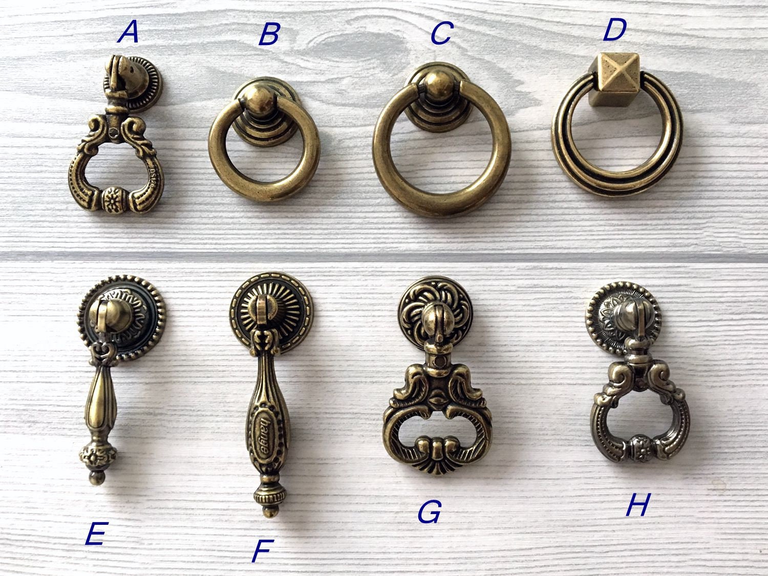 Vintage Style Drawer Knob Drop Ring Pendant Dresser Pull Drawer Knobs Pulls  Handles Antique Bronze Rustic Cabinet Knobs Retro Lynns Hardware 