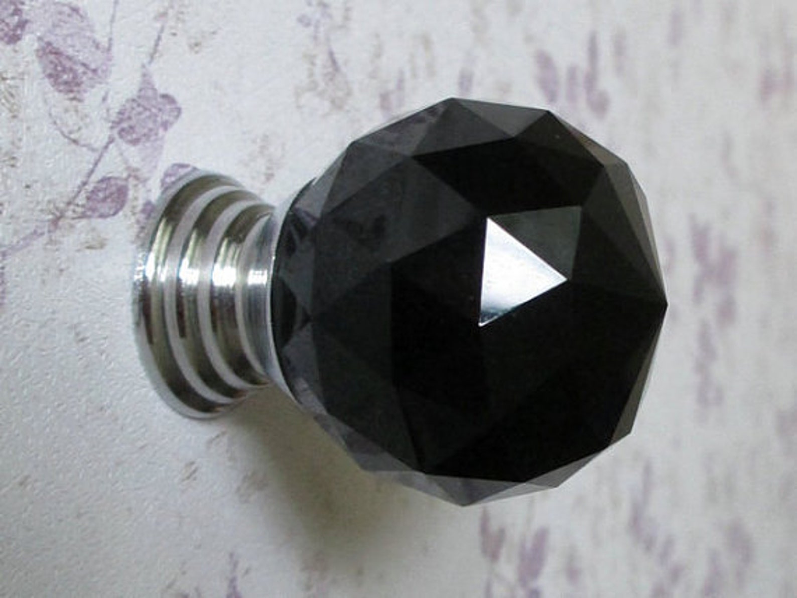 Black Glass Knobs / Dresser Knobs / Drawer Knobs Pulls Handles Etsy