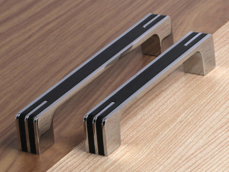 Drawer Handles Chrome Black White Silver Pulls Drawer Etsy