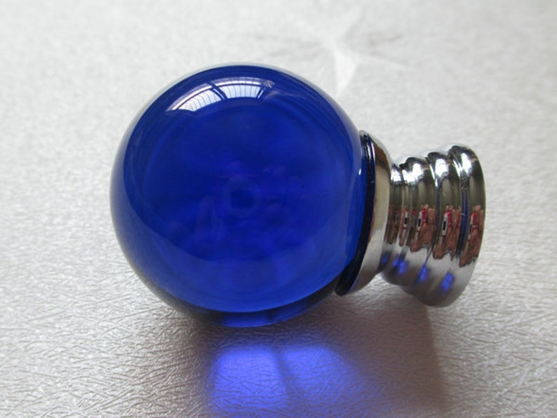 Blue Glass Dresser Knob Knobs Crystal Knob Drawer Knobs Pulls Etsy