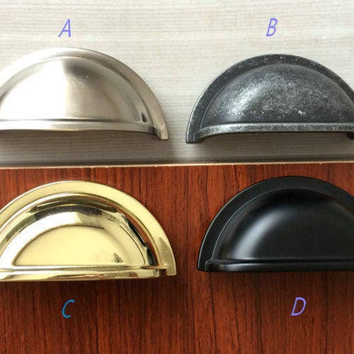 3 Cup Drawer Pull Dresser Pulls Knobs Bin Etsy