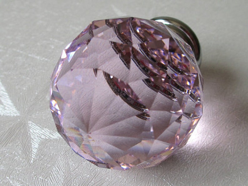 Glass Dresser Knobs / Crystal Drawer Knobs Pulls Handles Etsy