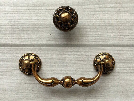 3 Drop Bail Drawer Pull Handle Knob Dresser Drawer Knob Etsy