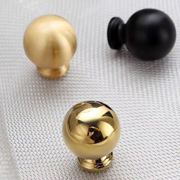 Brass Knobs Pulls Brass Drawer Pull MCM Cabinet Knob Dresser Knob Pulls Polished Gold Silver Chrome Brass Matte Black Bronze Lynns Hardware