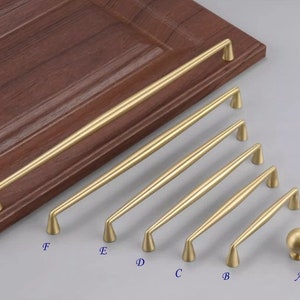 Brass Cabinet Pull Handle Brushed Brass Drawer Knobs Pulls Handles Dresser Pulls Cabinet Handle Lynns Hardware 96 128 160 192 256 320 mm