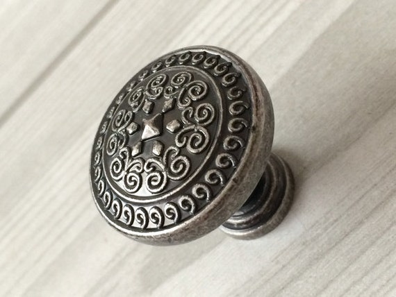 En alliage de zinc Bleu Clair Boutons Placard Tiroir aquarelle 30mm les poignées de porte