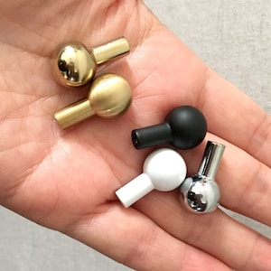 Mini bouton en laiton 1/2 po. Minuscules boutons en laiton boîte à bijoux petit tiroir poignées blanc noir argent chrome 0,5 po. 12 mm matériel Lynns