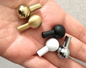 1/2 In Diameter Brass Mini Knob Tiny Brass Knobs Jewelry Box Small Drawer Pulls White Black Silver Chrome 0.5 inches 12 mm Lynns Hardware