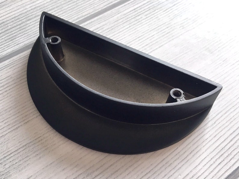 2 1/2 CC Matt Black Drawer Pulls Half Moon Semicircle Etsy UK