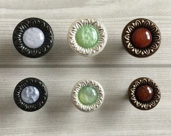 Green White Brown Knobs Dresser Knob Drawer Knobs Pulls Cabinet Door Knobs Antique Brass Black Silver Vintage Shabby Chic Lynns Hardware