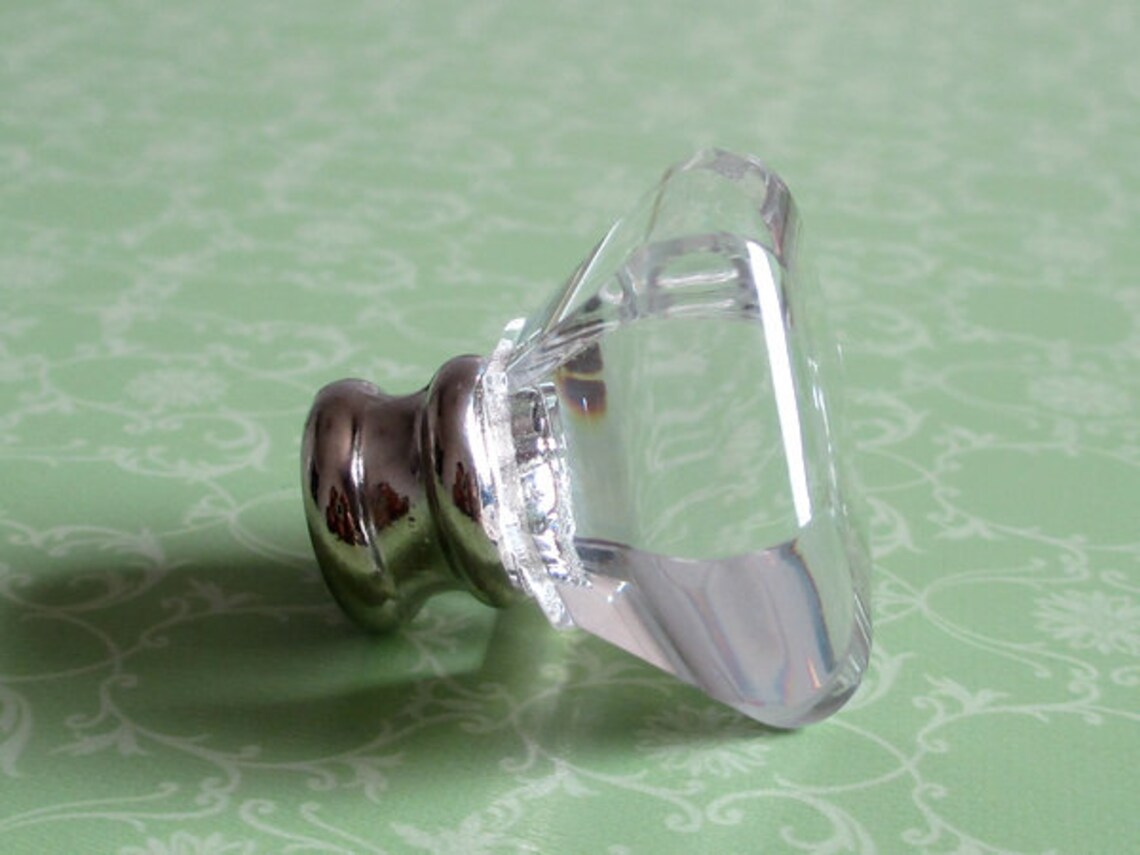 Acrylic Knob Crystal Glass Look Knobs Clear Kids Dresser Knobs Etsy