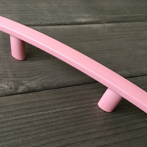 3 3.75 5 Pink Knob Drawer Pulls Cup Bin Pull Kitchen Cabinet Door Handle Dresser Pull Handles Kids Knobs Lynns Hardware 76 96 128 mm C Handle- 3"/76 mm