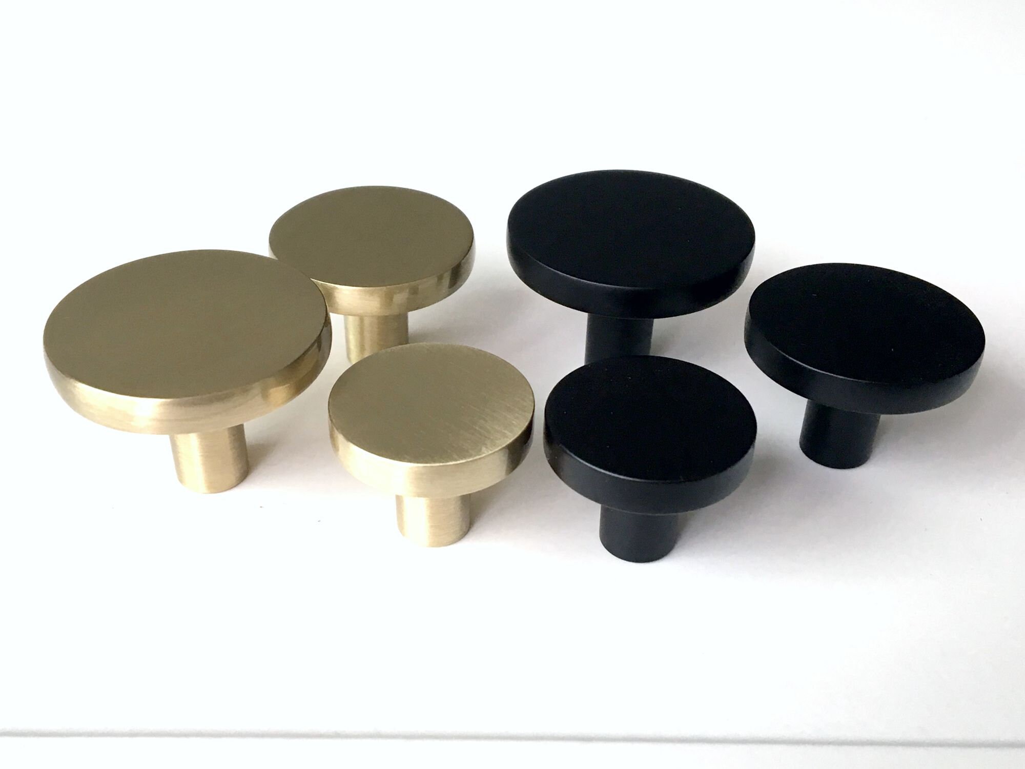 Drawer Knob Brushed Gold Knob Matte Black Drawer Pulls Bronze Etsy