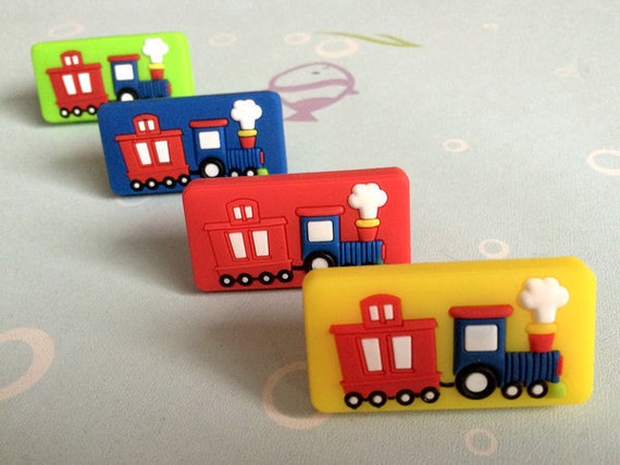 Kids Dresser Knob Drawer Knobs Pulls Handles Train Car Red Etsy