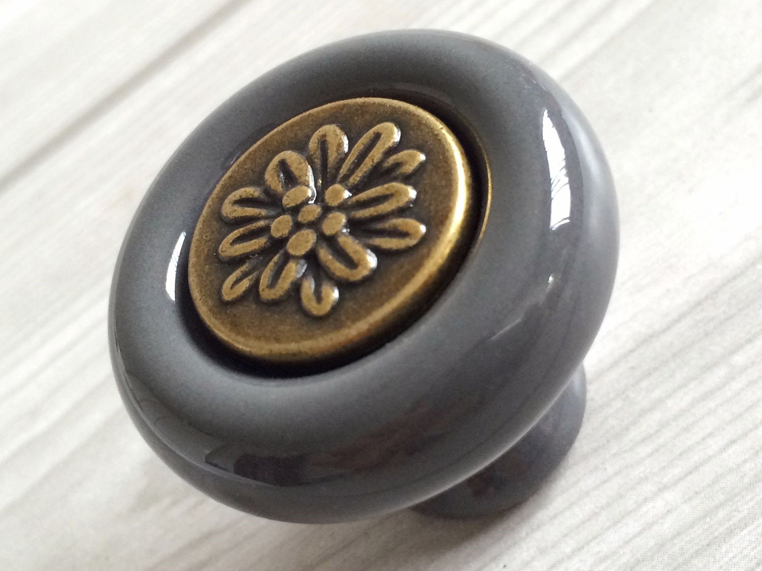 Gray Knobs Kitchen Knobs Dresser Door Knob Drawer Etsy