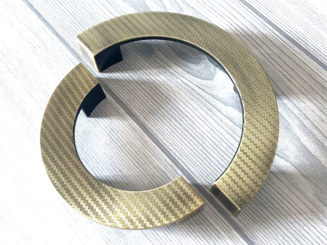 gold half circle drawer pulls