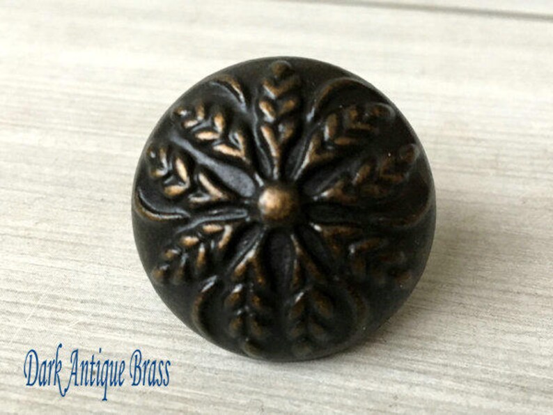 Rustic Dresser Knobs Antique Black Dark Brass Drawer Pulls Etsy
