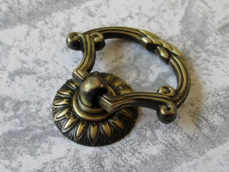 Dresser Ring Drawer Pulls Handles Knobs Drop Pull Antique Etsy