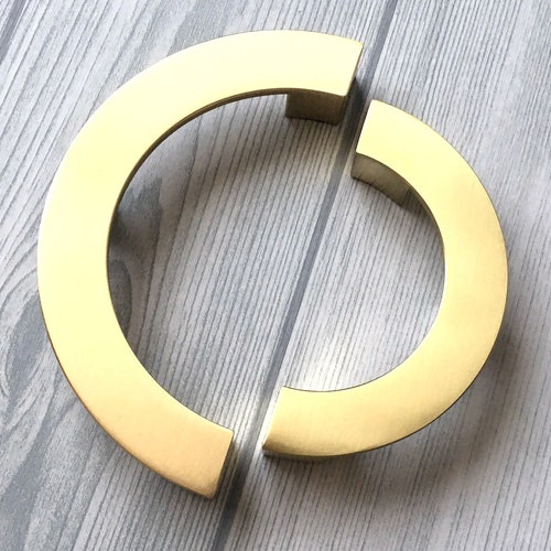 3.75 5 Matte Black Half Circle Pulls Etsy