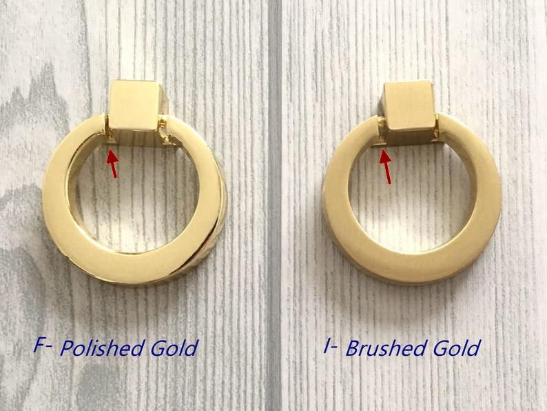 Gold Ring Pull Drop Pulls Dresser Knobs Drawer Knob Etsy