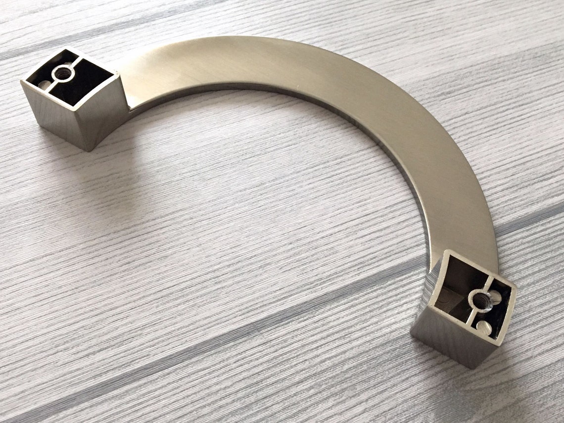 3.75 5 Half Circle Pulls Brushed Nickel Etsy