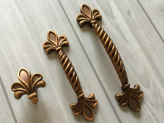 2 5 3 75 Fleur De Lis Drawer Knob Pull Dresser Etsy