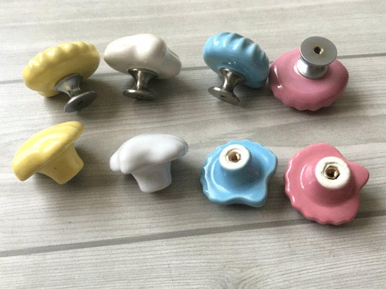 Shell perilla cajón perillas niños cómoda perilla azul blanco | Etsy