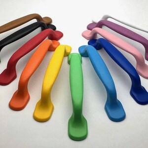 3 75 Colorful Drawer Pulls Kitchen Cabinet Door Handle Etsy