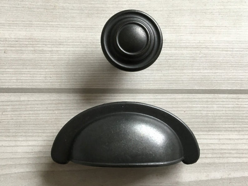 2 3/4 Antique Black Dresser Knobs Pulls Drawer Knob Etsy