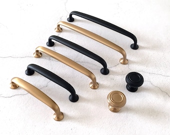 3.75" 5" 6.25" Champagne Gold Cabinet Pulls Handles Dresser Drawer Pulls Handles Kitchen Cabinet Handles Door Pull Lynns Hardware 96 128 160