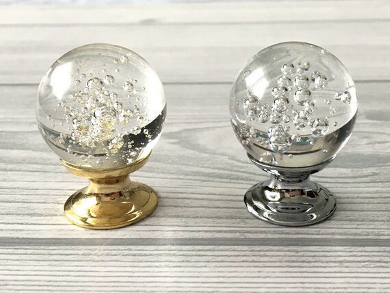 Bubble Glass Knobs Dresser Knobs Drawer Knobs Pulls Handles Etsy
