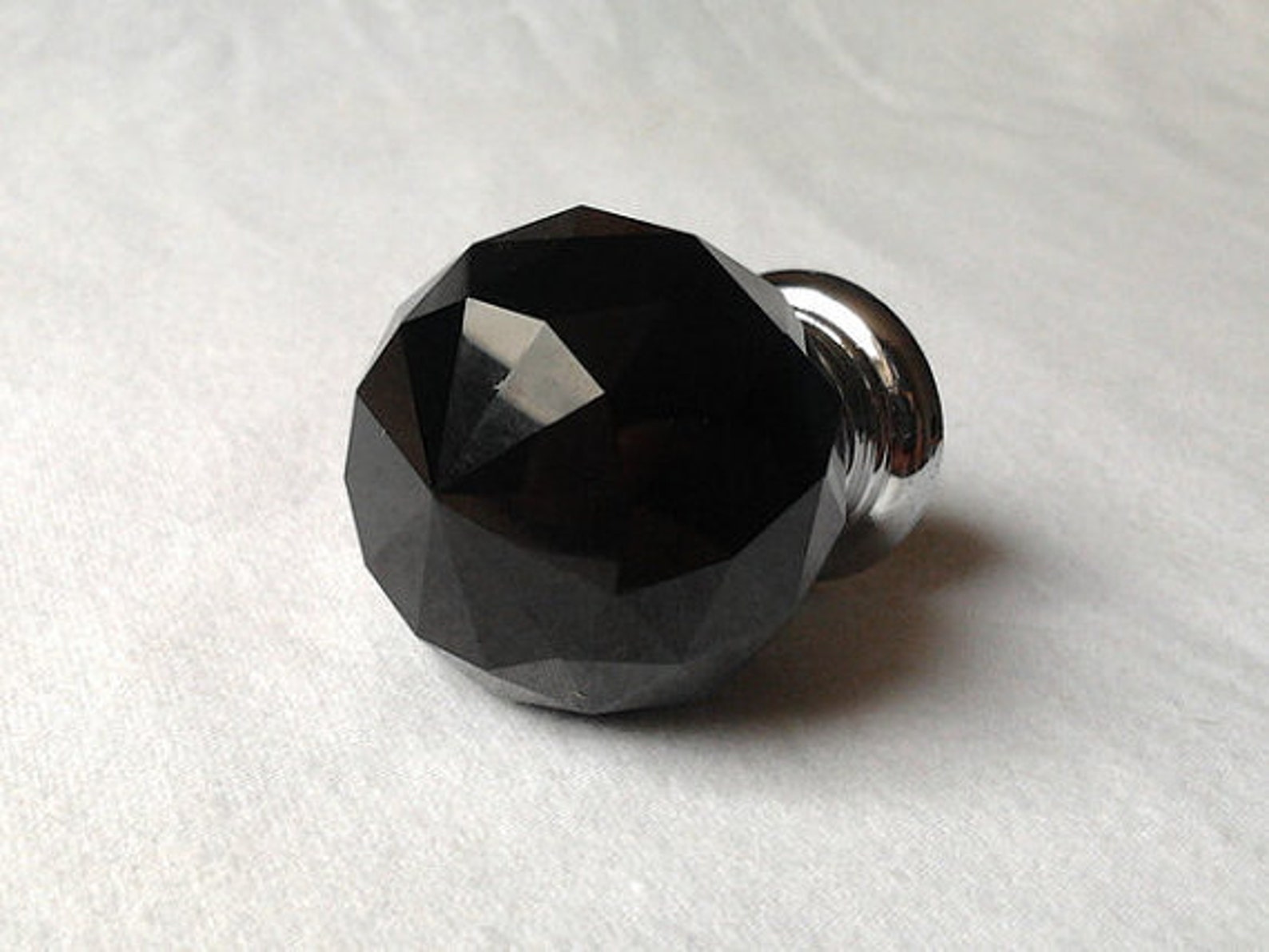 Black Glass Knobs / Dresser Knobs / Drawer Knobs Pulls Handles Etsy