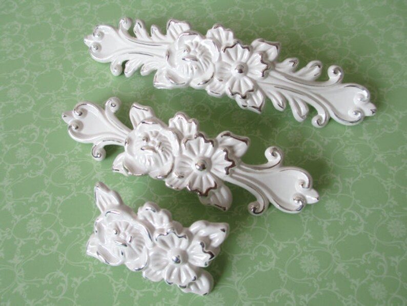 3.75 5 Cream White Dresser Pulls Drawer Pulls Etsy