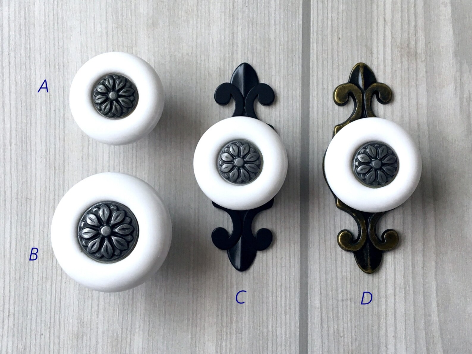 Dresser Knobs / Drawer Knob Pulls Handles / Black White Retro Etsy