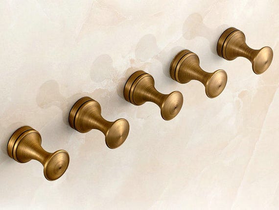 Brass Wall Hook Decorative Hooks Wall Hooks Metal Hooks Coat Etsy