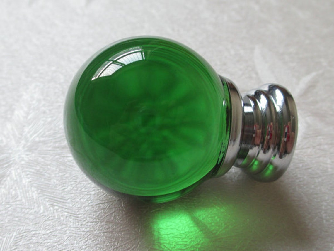Green Glass Knobs Crystal Knob Green Drawer Knobs Dresser Knob Etsy