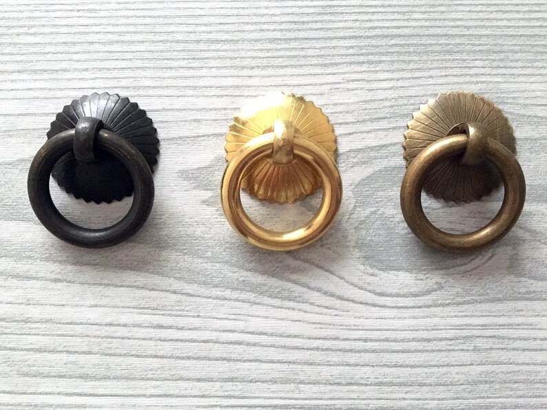 Small Drop Ring Pulls Dresser Pull Knobs Drawer Knob Pulls Etsy