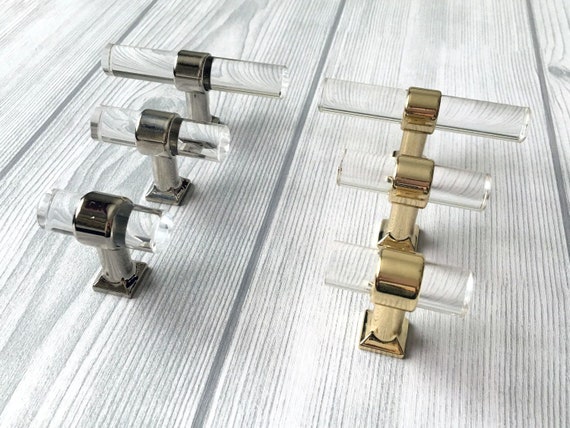 Acrylic Knob Lucite Knobs Cabinet Knobs Glass Look Lucite Etsy