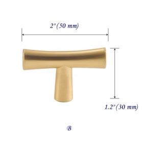 Gold Brushed Cabinet Handles - Modern Pulls For Wardrobe, Drawers - 96mm 128mm 192mm