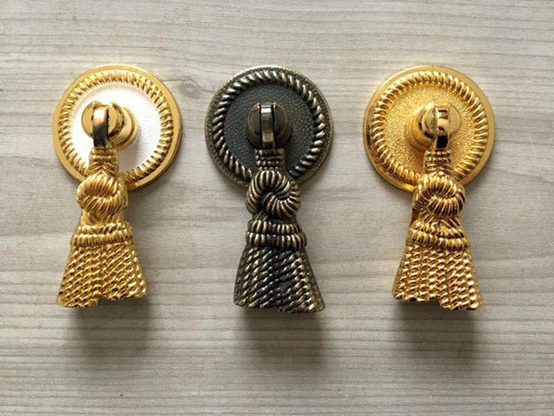 Vintage Style Tassel Drop Pull Dresser Drawer Pulls Handles Etsy