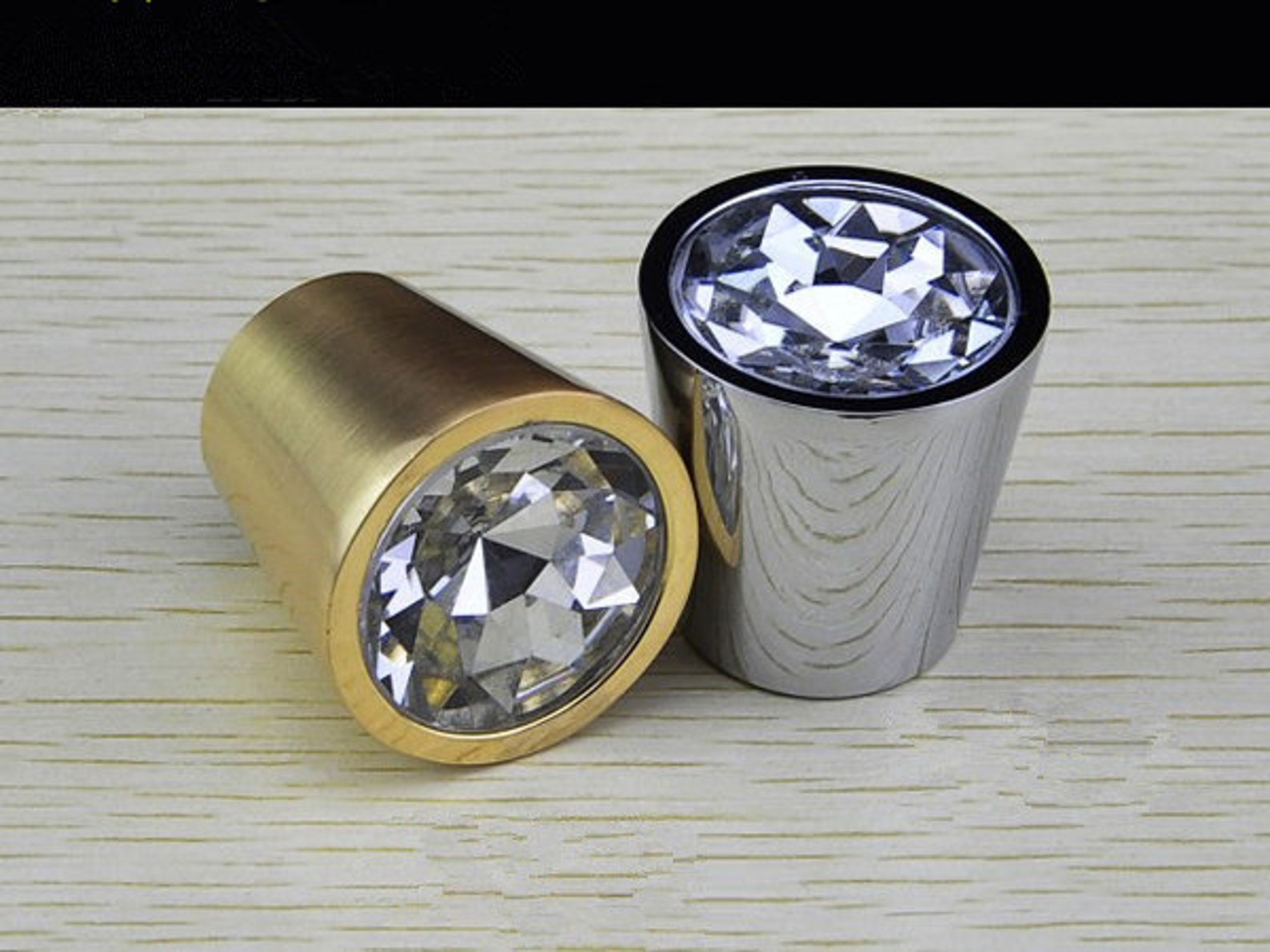 Glass Crystal Knobs Gold Dresser Knob Drawer Knob Pulls Etsy