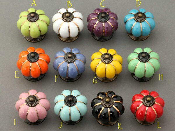 Knobs Kitchen Cabinet Knobs Dresser Knob Drawer Knobs Pulls Handles Ceramic / Blue Purple Green Pink Antique Bronze Decorative Hardware