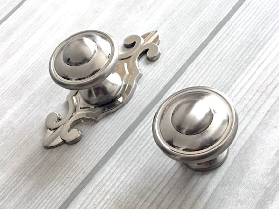 35mm Satin Chrome Silver Contemporary Knob Pull Handle Drawer Cabinet Cupboard 