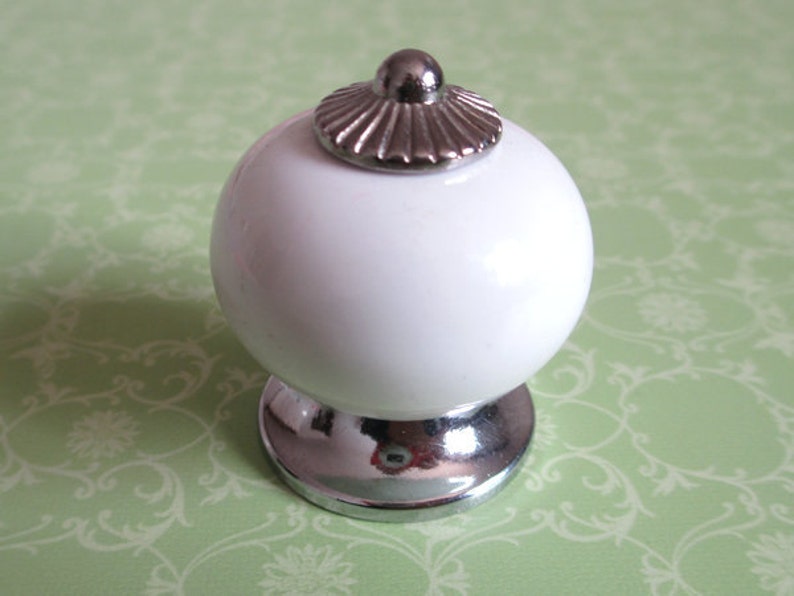Porcelain Knobs Dresser Knob Drawer Knobs Pulls Handles White Ceramic Silver Kitchen Cabinet Knobs Furniture Knob Handle Pull Hardware